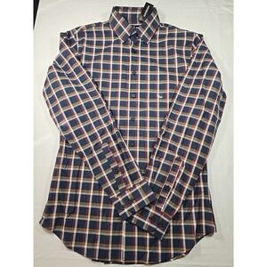 NWT Express Mens XS Button Down Casual Long Sleeve Plaid Stretch Cotton Slim